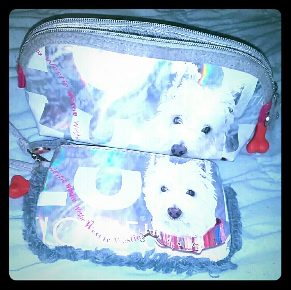 Fuzzy Nation wristlet and makeup bag
